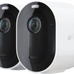 Arlo Pro 5 2K Spotlight Camera VMC4260P - 2 Pack Security Camera Wireless Outdoor, Dual Band Wi-Fi, Color Night Vision, 2-Way Audio, Home Security Camera, Home Improvement, White - SG Local Unit :